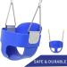 High Back Full Bucket Toddler Swing Seat with Yellow Plastic Coated Chains - Heavy-Duty Baby Swing Seat in Blue - Buy Online on GoSupps.com