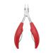 PSGS 1Pcs Professional Nail Cuticle Scissors Black Red Toes Dead Skin Pliers Trimming Tonail Clipper Nipper Manicure Pedicure Tools (Color : Red)