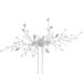 IYOU Bride Flower Hair Pins Silver Crystal Hair Pins Rhinestones Wedding headpiece Pearl Bridal Wedding Hair Accessories for Women and Girls (silver) - Buy Online on GoSupps.com