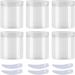 travel pots for cream small pots with lids Pack of 6 100ml Blue Plastic Cream Jars Cosmetic Pots with Clear Lids Containers for Toiletries (Color : Transparent Size : 80ml) 80ml Transparent