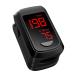 Fingertip Pulse Oximeter- Mini Oximeter Oxygen Saturation Monitor for SpO2/Heart Rate/PI, with Auto Graph Display/Alarm/Dedicated App, Compatible with iOS&Android Black