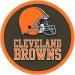Amscan 552331 Cleveland Browns Round Plates - 9" | Pack of 8,Orange/Black