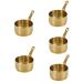 MAGICLULU 5pcs Stainless Steel Sauce Cup Sauce Container Stainless Steel Seasoning Cup Mini Condiments Food Portioner Ketchup Dipping Bowls Sauce Bowl with Handle Pinch Dip Cups Household mediumx5pcs Goldenx5pcs