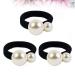Lurrose 3pcs Pearl Hair Ties - Cotton Stretch Hair Bands for Women & Girls - Stylish Beaded Hair Ropes - Perfect for All Hair Types - Buy Online on GoSupps.com
