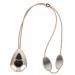 Beaupretty 1 Set Massage device for the cervical spine Electric acupuncture massager for the neck medallion Hall chain Equipment pebble gel physiotherapy 51x5x2cm golden