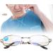 Portable Blue Light Blocking Reading Glasses for Presbyopia - Compact Folding Silver Frames with Case for Books & Newspaper - Buy Online on GoSupps.com