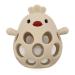 KIAANS Baby Teething Toys Silicone Chick Teether Toy BPA Free Teething and Grasping Toy Nursing for Babies (Beige)