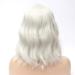 ATAYOU Ladies Short Wavy Silver Grey Wig - Full Bangs Soft Bob Style | Premium Quality Hairpiece - Buy Online on GoSupps.com