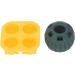 2pcs Puppy Treat Tray Mold Reusable Dog Fillable Treat Tay for Small Dogs Easy to Fill with Wet FoodYogurtPeanut Butter (Yellow Quadrate Green Round) - Buy Online on GoSupps.com