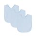 Royal Icon Baby Bibs 0-6 Months & 6-12 Months 100% Organic Cotton Hook and Loop Baby Feeding Bibs - Soft Absorbent Baby Bib - Adorable baby weaning bib For Toddler Boys and Girls Set of 3/6 /12Pc 3 x Blue