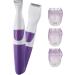 TOPINCN Women Hair Removal Trimmer 2 in 1 Bikini Cordless Trimmer Safe for All Parts Purple - Buy Online on GoSupps.com