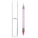 Onwon Dual-Ended Nail Rhinestone Picker Wax Tip Pencil Pick Up Applicator Dual Tips Dotting Pen Beads Gems Crystals Studs Picker with Acrylic Handle Manicure Nail Art Tool (Pink)