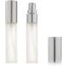 Enslz 6 x 10ml Refillable Frosted Glass Spray Bottles with 2 x 3ml Pipettes - Silver | Perfect for Perfume & Travel - Buy Online on GoSupps.com