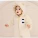 JiAmy Baby Hooded Romper Fleece Snowsuit Jumpsuit | Yellow | 9-12 Months - Buy Online on GoSupps.com