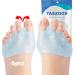 Toe Separators (3 Pairs Blue) Toe Spacers with Soft & Breathable Metatarsal Pads for Straighten Overlapping Toes Realign Crooked Toes Hammer Toe Calluses Bunions Effectively Pain Relief Blue 3 Pairs