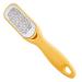 Beaupretty 1stk footfish made of stainless steel metal washers heel scrubbery tools for the foot pedicure Metal scraping professional footfish pedicure footfish double -sided you step on yellow