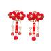 Angoily 3 Pairs Tassel Antique Style Hair Clip Pearl Wedding Hair Accessories Girls Accessories Tassel Pearl Barrette Barrettes for Girls Kimono Flower Hair Clip Hanfu Alloy Baby Japan