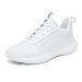 BRKVALIT Men Women Sneakers Mesh Gym Sneakers Casual Shoes Running Shoes Sports Shoes 39 EU White