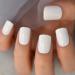 All White Square Glossy Gel Press On Nails - Long Lasting Faux Ongles for Daily Life - Buy Online on GoSupps.com