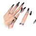 Temperament manicure new black gradient manicure wearing handmade nail long nail patch.(XS)