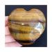 Crystal 1 Piece of 57-60 mm Natural Gemstone Quartz Crystal Heart Stone and Tiger Eye Specimen Carved Heart Suitable for Home Office Decoration ERTEYIN
