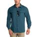 Outdoor ventures men long arm shirt outdoor function shirt quick -drying shirts casual leisure shirt breathable sports shirt spring summer autumn with bags for hiking camping dark green xxl