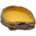 Medium Resin Rock Water Bowl for Reptiles | Terrarium Tank Food Bowl for Lizards, Snakes, Frogs, and More - Buy Online on GoSupps.com
