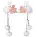 Gadpiparty Plush Bunny Hair Clips: 2023 Chinese New Year Fluffy Bunny Hair Clip with Pompom Ball Tassel Animal Hair Clips Cute Bunny Hair Claw Clips for Easter Gifts Womens Girls