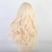 RTGFS Long Wavy Blonde Beige Wig with Bangs - Natural Heat Resistant Synthetic Hair for Women | Perfect for Cosplay - Buy Online on GoSupps.com