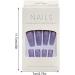 AUklOPVZZ 1 Set French Tip Press on Nails Solid Color Extension Shimmer Fingernails Decals Full Cover Salon Gifts Manicure Kit H33-purple jelly glue - Buy Online on GoSupps.com