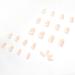 24pcs Short Almond Nude Stick on False Nails with Flowers Pattern - Removable Press on Nails for Women and Girls | Nail Art Accessories - Buy Online on GoSupps.com