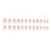 Justotry 24-Piece Leopard Almond Press-On Nails - Short White French & Nude Stiletto Artificial Acrylic Fingernails for Women - Buy Online on GoSupps.com