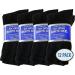 Doc Ortho Loose Fit Diabetic Socks 12 Pairs Crew Large Black - Comfortable & Non-Binding - Buy Online on GoSupps.com