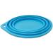 Silicone Dog Bowl with Carabiner - 250ml Lightweight Water Bowl for Dogs & Cats - Ideal for Travel - Light Blue - Buy Online on GoSupps.com