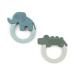 Done by Deer 4019102 Teething ring set of 2 silicone - Deer friends green/blue