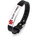 Blood Thinner Medical Alert ID Bracelet | Adjustable Silicone Wristband for Men & Women - Black - Buy Online on GoSupps.com