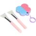 Silicone Face Scrubber Set Pink Blue Facial Brush Tools Skincare Products with Hanging Ring - Buy Online on GoSupps.com