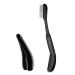 1PC Folding Eyelash Comb Stainless Steel Teeth Eyebrow Comb Lash And Brow Makeup Brush With Metal Teeth(Black)