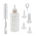 Meiso 7 pieces of rearing bottle cat pet to bottle set for cats and dogs cat-style bottle with nipples and cleaning brushes for pets puppies cats rabbits (60ml)