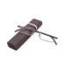 Reading glasses with ultra -light TR90 frame reading help half -girdle made of metal frame with half -frame visual help with glasses case for women and men (brown +3.0) brown +3 diopters (1 Pack)