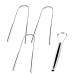 Tongue cleaner 4 pieces of tongue cleaner stainless steel for cleaner tongue a fresh breath and better oral health reusable tongue cleaner (U-shaped and open)