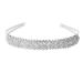 Minkissy bridal diademe silver silver front of the middle of the front silver hair tires 1 rhinestone hair loop diamond headband headband hair jewelry for silver wedding crown silver hair ripe medieval