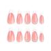 Buy White French Tip Press on Nails - Medium Almond Pearl Glossy Design 24Pcs | Nude Pink Fake Nails for Women & Girls | Perfect for Acrylic Nail Art & Manicure Supplies - Buy Online on GoSupps.com