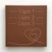 The cards to bite | Double hearts valentine love | Chocolate bar personalized with your text | Chocolate of your choice milk or dark or white | (Dark chocolate 73% cocoa)