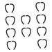 Solustrie 10 pair of anti-snag earling earrings made of rubber face mouth protection ear protector actually homemade protection for children facial mask children ear hooks ear hook pillow 10x3cm