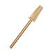Beaupretty Nail Polisher Drill Bit for Metal Nail Art Supplies Metal Drill Bits Nail Beauty Tools Nail Grinding Tools Carbide Nail Drill Bit Gel Plastic Polishing Head Pedicure 4x0.5cm Golden