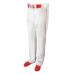 Martin Sports Youth Baseball/Softball Belt Loop Pants, White with RED Piping White With Red Piping Medium