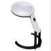 Desktop Glass with Light Folding Illumination Reading Magnifier Rechargeable Handheld Loupe 2X 5X Optical HD Glass Lens Made in China