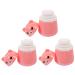 Minkissy 9-Piece Baby Powder Puff Kit and Storage Dispenser Set - Pink Sponge Puffs for Travel and Home Use - Buy Online on GoSupps.com