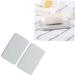 Ciieeo 2pcs Silicone Soap Holder Diatomite Soap Pad Soap Silicone Pad Soap Dishes for Bathroom Soap Holder for Shower Rectangle - Buy Online on GoSupps.com